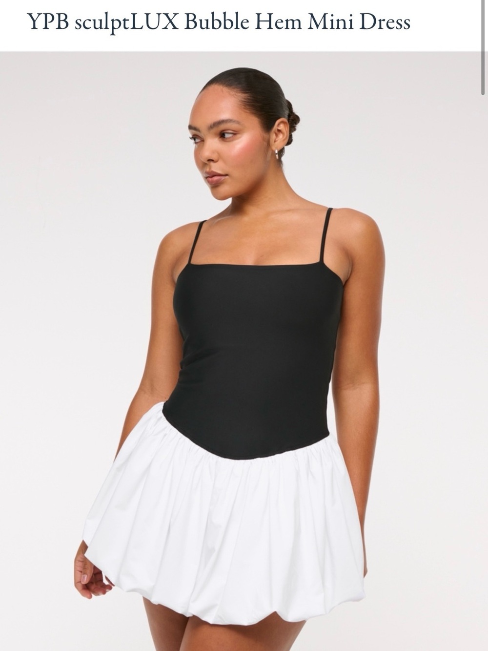 Abercrombie Black & White Bubble Hem Mini Dress